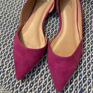 Bright fuschia ballet flats
